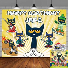 Pete the Cat Personalised Custom Banner Backdrop Party Supplies Birthday Gift