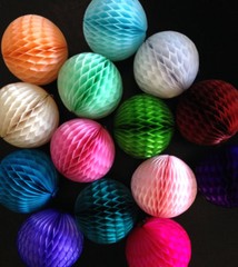 3xLight Gray 8″ HoneyComb Round Tissue Paper Lantern Balls Pom Poms Wedding