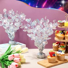 3 Pcs Disco Table Decorations Metallic Gleam Foil Spray Centerpieces Silver D…