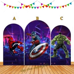 Arch Backdrop Avengers Superhero Spider Man Hulk Birthday Party Decorations Prop