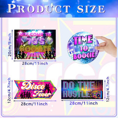 20 Pieces 70S Party Sign Disco Party Decorations Funny Disco Decor 1970S Signs C