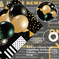 Back in 1946 Gold and Black 80Th Birthday Decorations Happy 80Th Birthday Banner