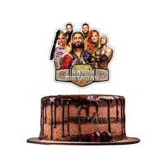 25pcs Wrestling Cake Decorations with 1pcs Cake Topper, 24pcs Cupcake Toppers…