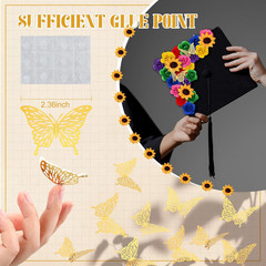 30 Pcs DIY Graduation Cap Decorations Kit Included 3D Butterfly Faux Assorted Fl