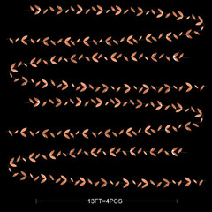 Pinkblume Rose Gold Party Decorations Leaf Garland Hanging Paper Rose Gold Leave