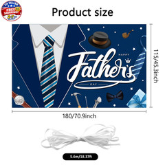 Happy Fathers Day Banner Decorations 70.9×45.3in Extra Large Size Father’s Da…