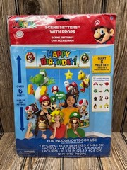 Super Mario Brothers™ Scene Setter Kit w/Props Happy Birthday Party