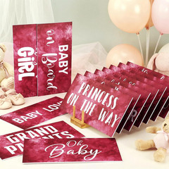 24 Design Baby Shower Photo Booth Props PVC Baby Shower Photo Booth Sign Kit Dec