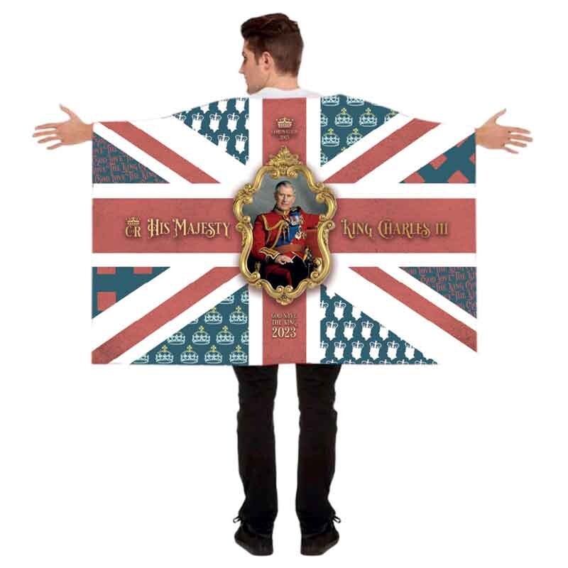 Coronation Party Cape 90 x 150cm – King Charles III STREET PARTY WEAR
