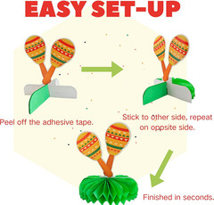 5pc Extra Large Taco Party Table Centerpieces – Mexican Fiesta Decorations