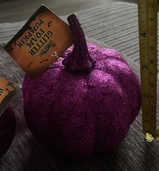Glitter Foam Pumpkins Purple X2