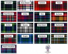 Various Tartan Ribbon available in 10, 16, 25, 40 or 70mm x 1 Metre