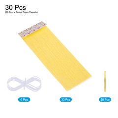 30 Pcs Bright Yellow Tassel Garland Banner with Rope