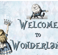 Alice in Wonderland Blue Arrows & Signs Tea Party Decorations