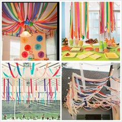 Crepe Paper Streamers White 1.8 Inch Wide 82 Feet 6 Rolls Wedding