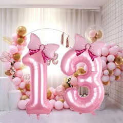 Pink Bow Balloons 40 Inch Balloon Jumbo Number 3 Birthday Pink Number 3