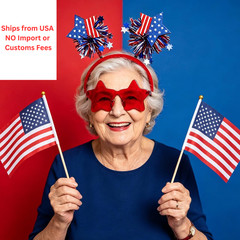 4 PCS Patriotic 1E+1 cm (width) x 15 (length) x 2 (height), Multicolor