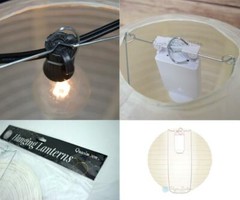 14″ White Nylon Lantern, Durable Hanging Decoration
