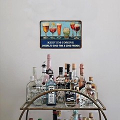 Bar Kitchen Decoration Metal Sign，vintage beer metal tin Sign,Home Coffee