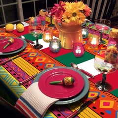 Durable 2-Pack Fiesta Table Covers 52x87in – Perfect for Taco & Mexican Parties