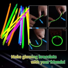 150 Pack 8” Green Glow Sticks Bulk with 150 Connectors Glow In The Dark Party
