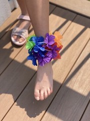 12pcs Hawaiian Flower Garland Leis Necklace Fancy Dress Hawaii Beach Party Decor