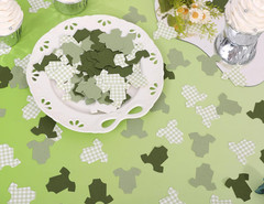 Green Bodysuit Confetti – Green Gingham Baby Shower Confetti,Baby Shower Decorat