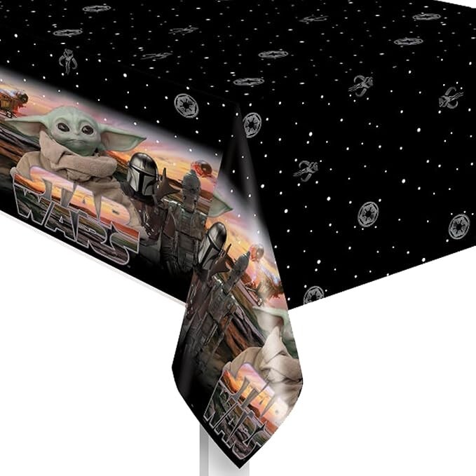 2 Star Wars Mandalorian TheChild Tablecover Baby Yoda Grogu Birthday Party 54×84