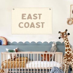 Coastal Nursery Boho Room Decor,Vintage East Coast wall art Banner, Coastal C…