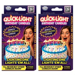 BEST PARTY EVER! Quick Light Birthday Candles – Lighting 2 pack, Multicolor