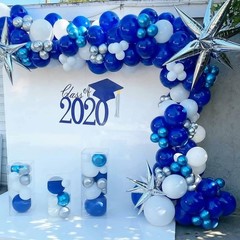 130Pcs Royal Blue Balloons Different Sizes 18″ 12″ 10″ 5″ Party Latex Balloons