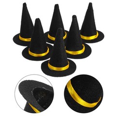 mini witch hats Witch Hat Wine Bottle Toppers Halloween Party Supplies