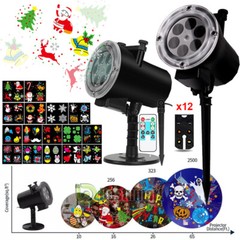 Christmas Snowflake Projector Laser Light LED Moving Xmas Party Yard Decor Lamp