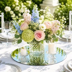 2mm Thickness 7 PCS 10″ Round Mirrors Table Centerpieces Acrylic Circle Mirror