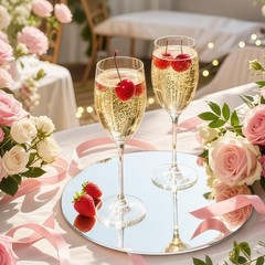 16 Pcs Round Mirrors for Centerpieces Circle Candle Plate Tray 812 Inch