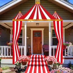 4 Pcs Carnival Circus Tent Decorations Carnival Entryway Door Party Decor Awn…