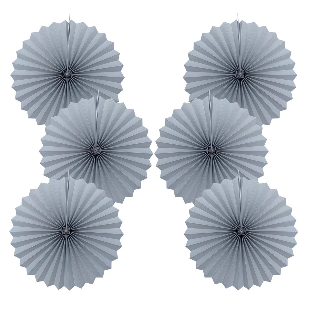 Gray Party Decorations Wedding Anniversary Hanging Paper Fans 30 Color DIY