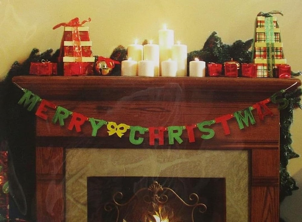 Merry Christmas Foil Holiday Banner – 4.4 Feet x 4 Inches 8 Ft, Multi Color