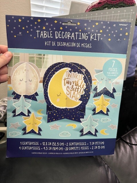 Twinkle Twinkle Little Star 27 Piece Table Decorating Kit Party Supply New!!!