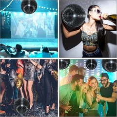 16″ Silver Disco Ball Ornament for Party Decoration