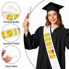 10 PCS Senior 2026 Softball Graduation Sashes White Class Sash Night Photo