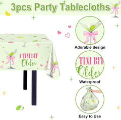 3 Pcs a Tini Bit Older Party Decorations Disposable Tiny Bit Older Tablecloth Ma