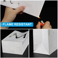 White Paper Luminary Bags, 20 Pcs Butterfly Flame Resistant Candle Bags