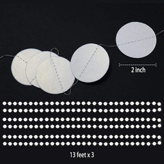 Shining White Circle Dots Hanging Garland Sparkling White Circle Dots Hanging St