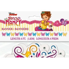Unique Industries Fancy Nancy Butterfly Birthday Party Banner, 72″ x 5″