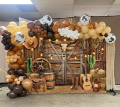 Western Cowboy Backdrop 7x5ft Banner Rustic Wooden Barn House Photography Bac…
