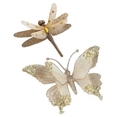 Christmas Celebration Hanging Decoration Butterfly Dragonflies Plastic Holiday