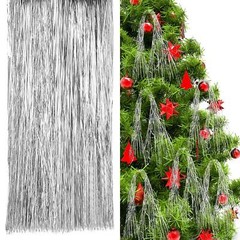 Icicles Tinsel 5000 Strands Christmas Tree Foil Fringe Silver Holiday
