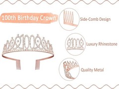 100th Birthday Decorations Set for Women