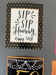 1Pack 4 Sheets Birthday Wine Bottle Labels Happy 50th Birthday Party Stickers